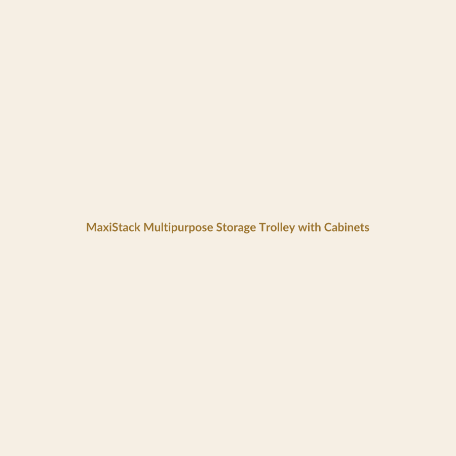 عربة تخزين متعددة الأغراض MaxiStack مع خزائن